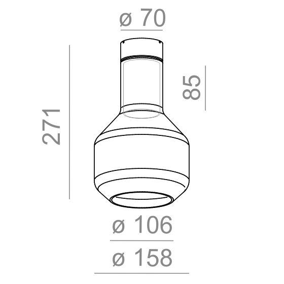 AQform Oprawa Natynkowa Modern Glass Barrel E27 40416-0000-U8-PH-12
