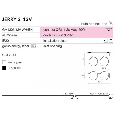 Jerry 12V Chrome  AZ1751 AZZARDO Plafon