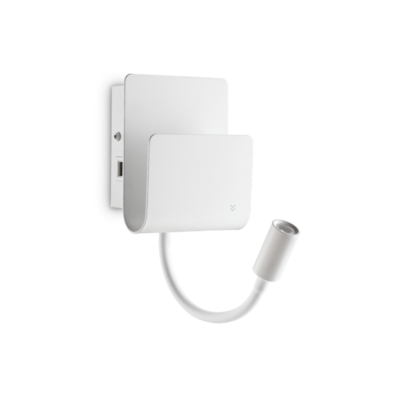 Kinkiet do czytania Ideal Lux Probe AP2 kolor biały 9W LED USB