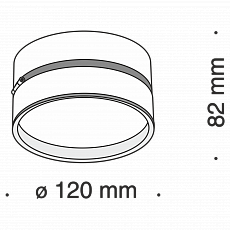 Maytoni Onda C024CL-L18B Plafon LED regulowany w kolorze czarnym